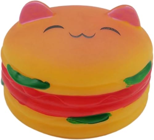 Langlebiges Hamburger-förmiges Quietschspielzeug für Hunde, elastisches Zahnspielzeug für kleine, mittelgroße und große Hunde, interaktives Stressabbau-Spielzeug für Welpen und Katzen, lustiges Langlebiges Hamburger-förmiges Quietschspielzeug für Hunde, elastisches Zahnspielzeug für kleine, mittelgroße und große Hunde, interaktives Stressabbau-Spielzeug für Welpen und Katzen, lustiges von NIEBYI