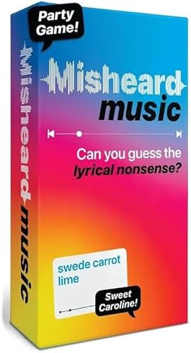 Misheard Music-Guess The Lyric Nonsense The Music Partyspiel Guess The Song or Artist, 500 Lyrical Nonsense Cards Fast-Paced Family Card Game Misheard Music-Guess The Lyric Nonsense The Music Partyspiel Guess The Song or Artist, 500 Lyrical Nonsense Cards Fast-Paced Family Card Game von NIEBYI