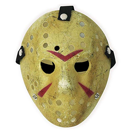 NIEBYI Maske Cosplay Halloween Kostüm Maske Prop Horror Hockey Gelb NIEBYI Maske Cosplay Halloween Kostüm Maske Prop Horror Hockey Gelb von NIEBYI