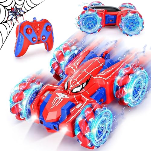 NIEBYI Ferngesteuertes Auto ab 3-10 Jahre, Spider Spielzeug ab 3 4 5 6 7 8 9 Jahre Junge, 2,4 GHz 360° Flip Rc Auto mit coolen Lichtern, Geschenke für 3-12 Jahre alte Mädchen Jungen von NIEBYI