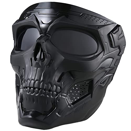 NIEBYI Totenkopfmaske, taktische Vollgesichtsmasken für CS Survival-Spiele, Schießen, Cosplay, Film, Paintball, Halloween, gruselige Masken NIEBYI Totenkopfmaske, taktische Vollgesichtsmasken für CS Survival-Spiele, Schießen, Cosplay, Film, Paintball, Halloween, gruselige Masken von NIEBYI