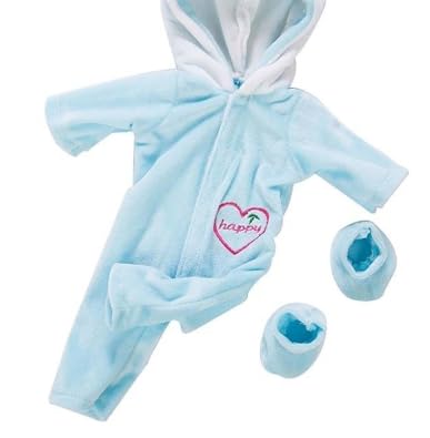 Puppen Kleidung Accessoires 43 cm Americal Girl Baby Puppen Cartoon Katze Kleidung Outfits Puppenkleidung Kostüm Kleider für 18 inch Baby Puppen (Blau) von NIEEKRUN