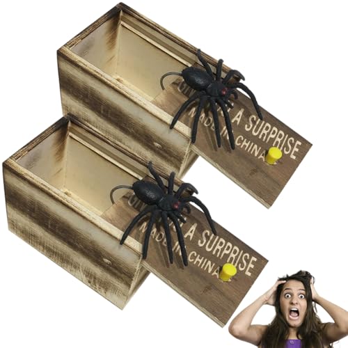 Spinne,Scherzartikel,Spinnen Box,Prank Spider Spielzeug,Erschrecken Der Mit Scare,Streich Funny Plastik,Realistische Spinnenbox Aus Geschenk für Geschenkbox,Gummispinne Pranks Spinnen-Streich-Box von NIEEKRUN