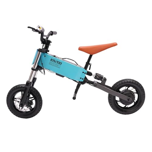 Elektrofahrrad für Kinder, 24V 200W Kinder Elektro Motorrad bis zu 24.94km/h, 12 Zoll Elektro Balance Bike 3 Geschwindigkeit Elektro Motorrad Kinder Abschaltbare Bremse 80kg Tragfähigkeit (Blau) von NIGORIY