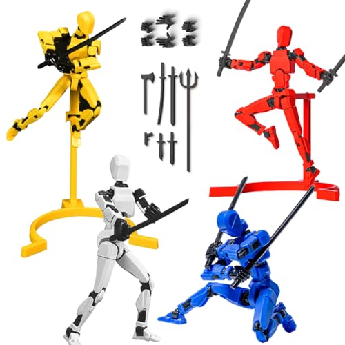 T13 Action Figur Set,3D Gedruckte Spielzeug,Lucky 13 Action Figur Spielzeug,Titan 13 Actionfiguren für Jungen,Dummy 13 Roboter Actionfigur,Actionfiguren mit Mehreren Zubehörteilen von NIHESIM