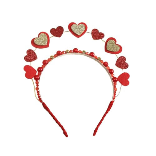 NIHUIFA 2024 Valentins-Pailletten-Stirnband für Mädchen, glitzernd, Liebe, Herz, Haarreif, Partykleidung, Haarband, Damen, Haarschmuck von NIHUIFA