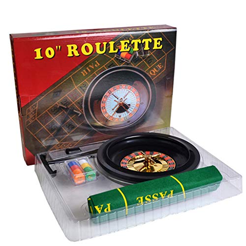 NIHUIFA Casino Roulette 25.4 cm Roulette Spiel Set mit Tischdecke Chips für Party Lustige Werkzeuge Unterhaltung Brettspiel Casino Roulette Spiel von NIHUIFA