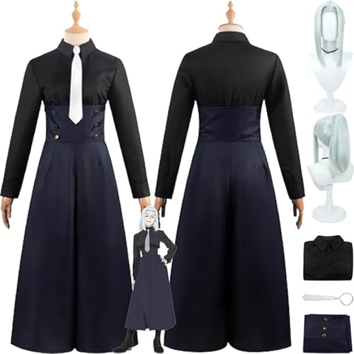 NIKKHO Schwarz,3XL,Anime Charakter Season 2 Meimei Uniform,Anime Jujutsu-Kaisen Cosplay Uniform Röcke Full Set Halloween Karneval Party Dress Up Anzug mit Perücke für Frauen Mädchen von NIKKHO