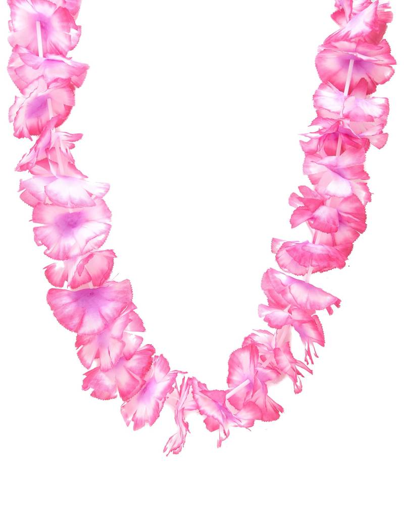 Hawaii Blumenkette Kostüm-Accessoire rosa von KARNEVAL-MEGASTORE