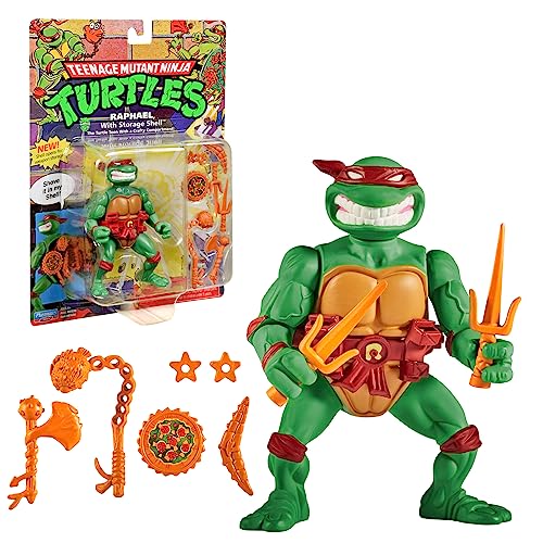 NINJA TURTLES, 10 cm bewegliche Figur, Figruine aus der klassischen Kollektion, Raphael, Spielzeug für Kinder ab 4 Jahren, Giochi Preziosi T00013 von NINJA TURTLES