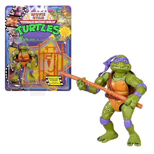 NINJA TURTLES Action-Figur, 10 cm, Sammelfigur Movie Star '90, Donatello, für Kinder ab 4 Jahren, T00032 von NINJA TURTLES