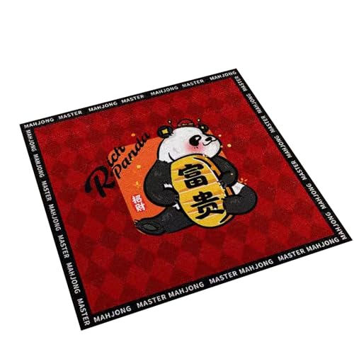 NIUSABOU Mahjong Anti Slip Noise Reduction Kissen, Quadratische Tischdecke mit Tragetasche und Geräuschreduzierung for Mahjong-Karten, Namenstischdecke(27.6x27.6inch/70x70cm) von NIUSABOU