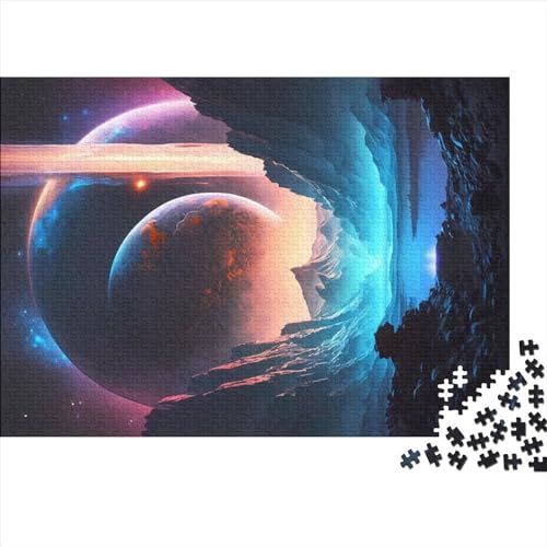 1000 Teile Puzzles Cosmic_Scenery_Symphony Holzpuzzles Herausforderndes Spiel Quadratische Puzzles für Erwachsene und Kinder 1000 Teile (75 x 50 cm) von NIXCON