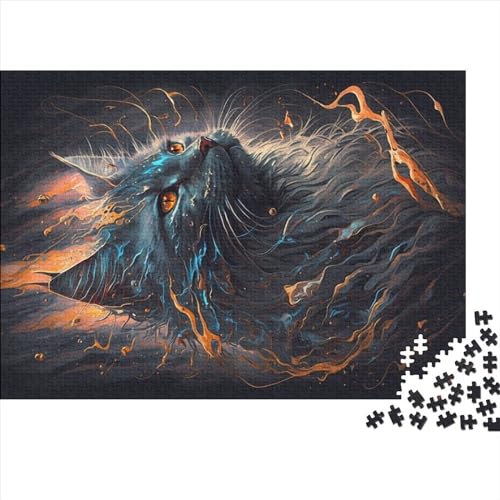 1000-teiliges Puzzle für Erwachsene, Maine-Coon-Katzen-Geschenke, kreative rechteckige Puzzles, Holzpuzzle 1000 Teile (75 x 50 cm) von NIXCON