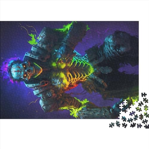 1000-teiliges Puzzle für Erwachsene, gepanzerte Zombie-Geschenke, kreative rechteckige Puzzles, Holzpuzzle 1000 Teile (75 x 50 cm) von NIXCON