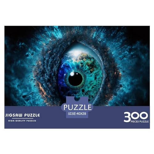 300-teiliges Puzzle für Erwachsene, Deep Ocean Eye Gifts, kreative rechteckige Puzzles, Holzpuzzle 300 Teile (40 x 28 cm) von NIXCON