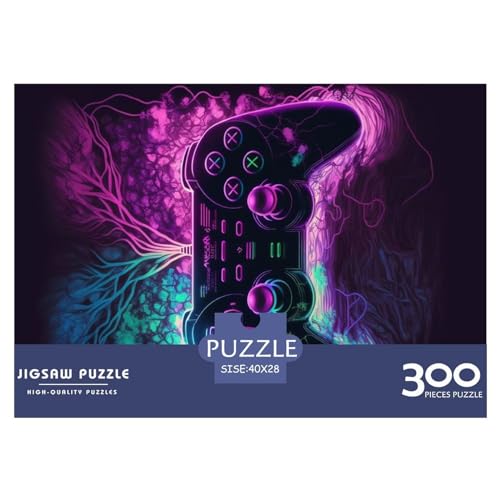 300-teiliges Puzzle für Erwachsene, Gaming-Controller-Puzzle-Sets für die Familie, Holzpuzzle, Gehirn-Herausforderungspuzzle, 300 Teile (40 x 28 cm) von NIXCON