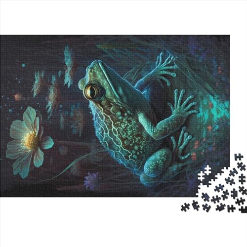 500-teiliges Puzzle für Erwachsene, Frosch-Zauberei-Geschenke, kreative rechteckige Puzzles, Holzpuzzle 500 Teile (52 x 38 cm) von NIXCON