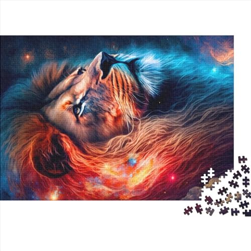 Creative Lion Gift Holzpuzzle mit 1000 Teilen für Erwachsene, rechteckiges Puzzle, Gehirnübungs-Herausforderungsspiel, 1000 Teile (75 x 50 cm) von NIXCON