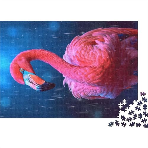 Flamingo-Tierpuzzle, 1000 Teile, kreatives rechteckiges großes Familienpuzzlespiel, Kunstwerk für Erwachsene, 1000 Teile (75 x 50 cm) von NIXCON