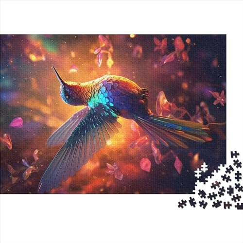 Kolibri-Farbpuzzle, 1000 Teile, kreatives rechteckiges großes Familienpuzzlespiel, Kunstwerk für Erwachsene, 1000 Teile (75 x 50 cm) von NIXCON