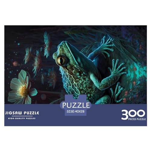 Kreatives Frosch-Zauberei-Geschenk aus Holz, 300 Teile, Puzzle für Erwachsene, rechteckiges Puzzle, Gehirnübung, Herausforderungsspiel, 300 Teile (40 x 28 cm) von NIXCON