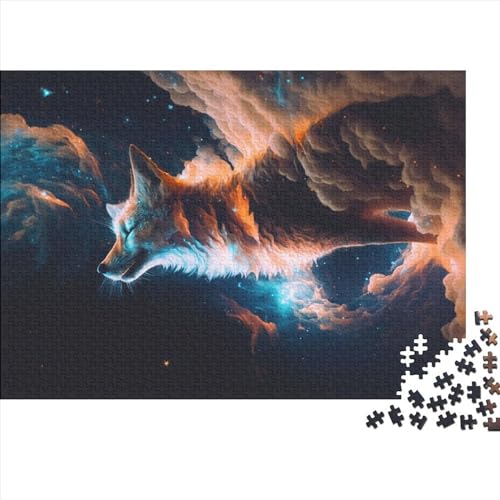 Kreatives Puzzle „Adoring Fox in Space“ für Erwachsene, 1000 Teile, Puzzles für Kinder, Familie, herausfordernde Spiele, Spielzeug, Geschenke, 1000 Teile (75 x 50 cm) von NIXCON