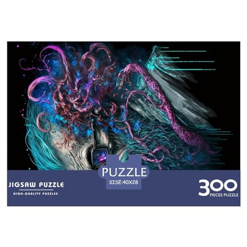 Octopus Man 300-teiliges Puzzle für Erwachsene, kreatives rechteckiges Holzpuzzle, Geschenk für Freunde und Familie, 300 Teile (40 x 28 cm) von NIXCON