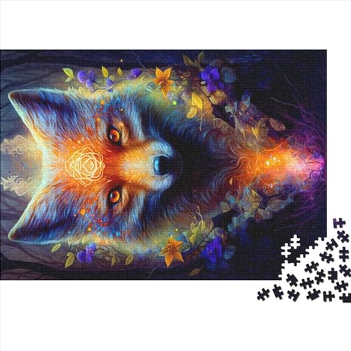 Puzzle für Erwachsene, 500 Teile, Fuchs-Puzzle, kreatives rechteckiges Puzzle, Dekomprimierungsspiel, 500 Teile (52 x 38 cm) von NIXCON