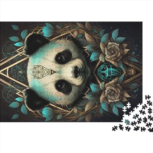 Puzzles für Erwachsene, 500 Teile, Mystischer Panda, herausforderndes Spiel, Denksportaufgaben, 500 Teile (52 x 38 cm) von NIXCON