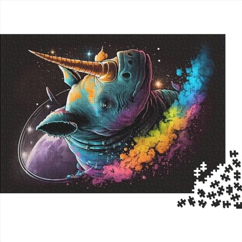 Rhino Dreamlike Puzzles 500 Teile Puzzle Kreatives rechteckiges großes Familienpuzzlespiel Kunstwerk für Erwachsene 500 Teile (52 x 38 cm) von NIXCON