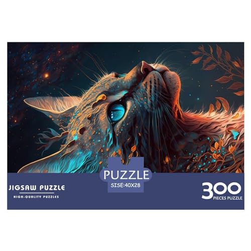 Savannah Cat Mythos Gifts 300-teiliges Puzzle für Erwachsene – Holzpuzzles – Relax-Puzzlespiele – Denksport-Puzzle 300 Teile (40 x 28 cm) von NIXCON