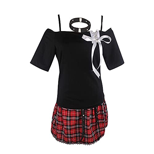 NIXU Anime Assassination Classroom Shiota Nagisa Cosplay Kostüm Uniform (L-Large, Rot) von NIXU