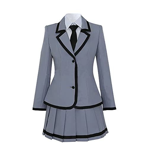 NIXU Anime Assassination Klassenzimmer Kayano Kaede Cosplay Kostüm Uniform (L-Large, Grau) von NIXU