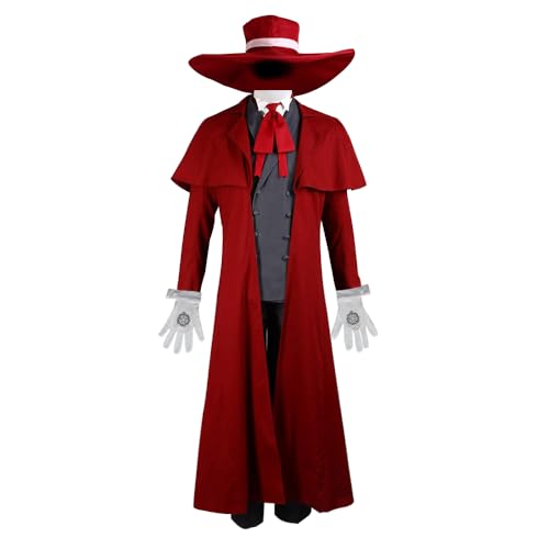 NIXU Anime HELLSING Alucard Cosplay Kostüm Uniform (L-large rot) von NIXU