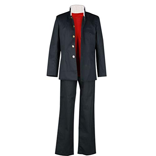 NIXU Anime Highschool of the Dead Komuro Takashi Cosplay Kostüm Uniform (XXL-XL-XL), Schwarz von NIXU