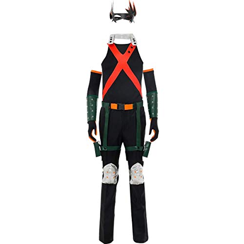 NIXU Anime My Hero Academia Bakugou Katsuki Cosplay-Kostüm, Uniform, Größe L, Schwarz von NIXU