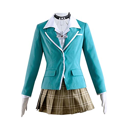 NIXU Anime Rosario to Vampir Akashiya Moka Cosplay Kostüm Uniform maßgeschneidert (XXXXL-ExtraExtraExtraextraXL), Cyan von NIXU