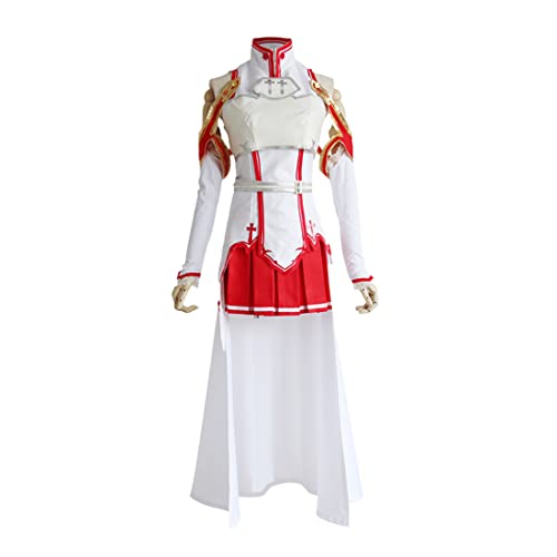 NIXU Anime Sword Art Online Rolle: Yuuki Asuna Cosplay Kostüm Party Halloween Uniform maßgeschneidert (XXXL - XL) von NIXU