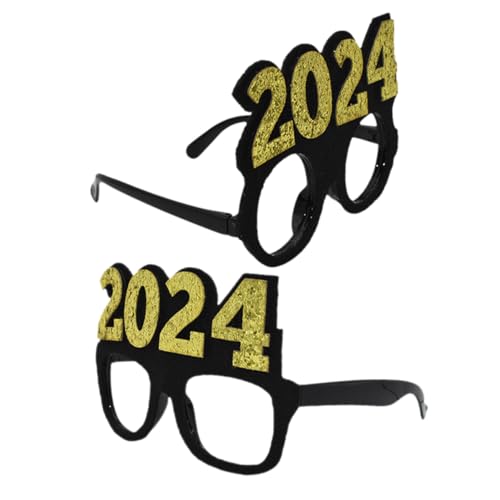 NIYANGLE 2 Stück Neujahrs Partybrillen Kreative Bruchsichere Performance Eyewear mit Lustigem Design Leicht und für Damen Herren Retro Quadratisch Rund für Silvester Fest NIYANGLE 2 Stück Neujahrs Partybrillen Kreative Bruchsichere Performance Eyewear mit Lustigem Design Leicht und für Damen Herren Retro Quadratisch Rund für Silvester Fest von NIYANGLE