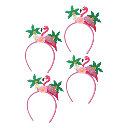 NIYANGLE 4 Stück Bunte Flamingo Haarbänder für Damen Leichte Farbintensive Hawaii Party Haarreifen mit Tropischen Blumen und Palmen Lustige Farbenfrohe Kopfbänder für Karneval und Festival NIYANGLE 4 Stück Bunte Flamingo Haarbänder für Damen Leichte Farbintensive Hawaii Party Haarreifen mit Tropischen Blumen und Palmen Lustige Farbenfrohe Kopfbänder für Karneval und Festival von NIYANGLE