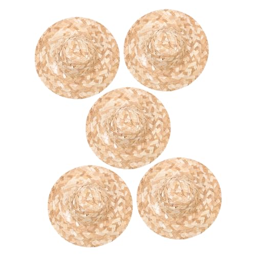 NIYANGLE 5 Stück Handgefertigte Kleine Strohhüte Dekorative DIY Mini Strohhut Accessoires Robust und Glatt für Bastelprojekte Foto Requisiten und Geschenkideen NIYANGLE 5 Stück Handgefertigte Kleine Strohhüte Dekorative DIY Mini Strohhut Accessoires Robust und Glatt für Bastelprojekte Foto Requisiten und Geschenkideen von NIYANGLE