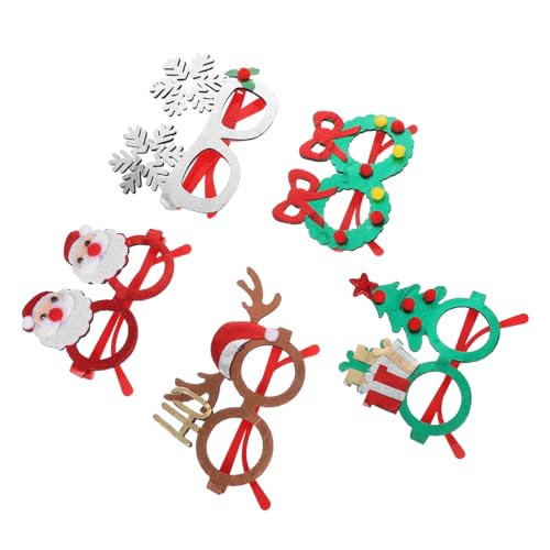 NIYANGLE 5 Stück Weihnachtsdekoration Gläser Neujahrs -requisiten Weihnachtsparty Liefert Schneeflockenbrillenrahmen Urlaubsparty-brille Brillen Für Die Weihnachtsfeier Plastik NIYANGLE 5 Stück Weihnachtsdekoration Gläser Neujahrs -requisiten Weihnachtsparty Liefert Schneeflockenbrillenrahmen Urlaubsparty-brille Brillen Für Die Weihnachtsfeier Plastik von NIYANGLE