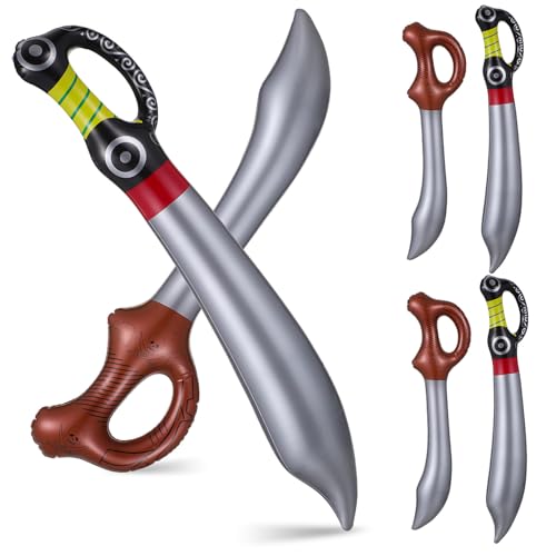 NIYANGLE 6 Stück Teiliges Aufblasbares Piratenschwert und Lange Spielzeugrequisiten für Halloween Kindergeburtstag Piratenkostüm Zubehör NIYANGLE 6 Stück Teiliges Aufblasbares Piratenschwert und Lange Spielzeugrequisiten für Halloween Kindergeburtstag Piratenkostüm Zubehör von NIYANGLE