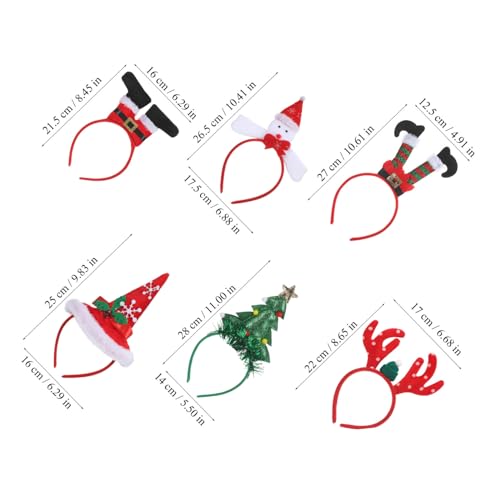 NIYANGLE 6 Stück Teiliges Weihnachts haarreifen Rentier Weihnachtsbaum motiven Leichtes Bequemes Design für Erwachsene und Festlicher Haarschmuck für Weihnachtsfeiern und Partyzubehör NIYANGLE 6 Stück Teiliges Weihnachts haarreifen Rentier Weihnachtsbaum motiven Leichtes Bequemes Design für Erwachsene und Festlicher Haarschmuck für Weihnachtsfeiern und Partyzubehör von NIYANGLE