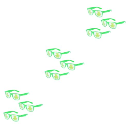 NIYANGLE 9 Stck. St Patrick's Day Kleeblatt Partybrille Leicht und Robust Witzige Fotorequisite für Feierlichkeiten Einzigartiges Design Angenehm für Langes Tragen Auffällige Clover Glasses NIYANGLE 9 Stck. St Patrick's Day Kleeblatt Partybrille Leicht und Robust Witzige Fotorequisite für Feierlichkeiten Einzigartiges Design Angenehm für Langes Tragen Auffällige Clover Glasses von NIYANGLE