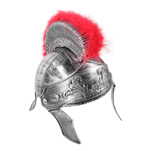 NIYANGLE Antiker Römischer Soldatenhelm Cosplay Mittelalter Helm mit Kamm Silbern Leicht und Robust für Herren Kostüm Party Zubehör NIYANGLE Antiker Römischer Soldatenhelm Cosplay Mittelalter Helm mit Kamm Silbern Leicht und Robust für Herren Kostüm Party Zubehör von NIYANGLE
