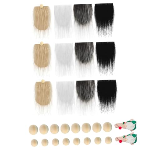 NIYANGLE DIY Wichtelbart mit Kunstfell in Dunkel Khaki Dunkelgrau mit Holzperlen für Handgemachte GNOME Dekoration und Cosplay Zubehör NIYANGLE DIY Wichtelbart mit Kunstfell in Dunkel Khaki Dunkelgrau mit Holzperlen für Handgemachte GNOME Dekoration und Cosplay Zubehör von NIYANGLE