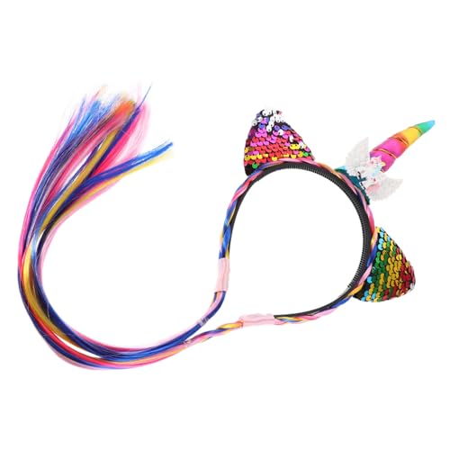 NIYANGLE Einhorn Stirnband mit Niedlicher Cartoon perücke für Mädchen Haarband für Vielseitiger Haarschmuck für Partys Bühnenauftritte und Kindertag Einfach Anzuwenden und Stylisch NIYANGLE Einhorn Stirnband mit Niedlicher Cartoon perücke für Mädchen Haarband für Vielseitiger Haarschmuck für Partys Bühnenauftritte und Kindertag Einfach Anzuwenden und Stylisch von NIYANGLE