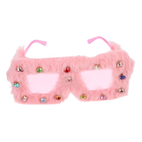 NIYANGLE Flauschige Plüsch-sonnenbrille mit Funkelnden Strasssteinen Weiche Bequeme Punk-square-brille für Partys und Maskeraden Stylisches Pelziges Design für Auffällige Looks NIYANGLE Flauschige Plüsch-sonnenbrille mit Funkelnden Strasssteinen Weiche Bequeme Punk-square-brille für Partys und Maskeraden Stylisches Pelziges Design für Auffällige Looks von NIYANGLE